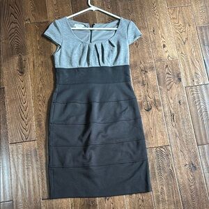 Elegant Gray and Black Women's Dress